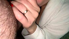 Maid Sucks Client's Big Dick in Hotel!