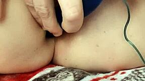 petite 18+ milf masturbates with dildo in sink