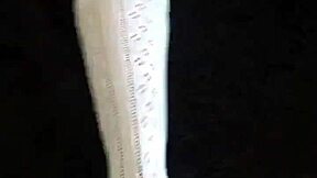 Petite schoolgirl shows feet before school in homemade video