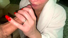 Maid Sucks Client's Big Dick in Hotel!