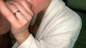 Maid Sucks Client's Big Dick in Hotel!