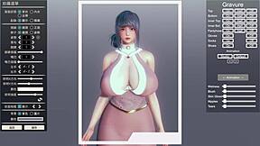 i'm creating a hentai character with big tits in honey select 2