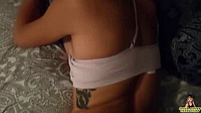 Amateur student takes hard cock in hairy pussy missionary style!