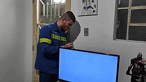 I Called An Electrician For Tv Help, But Ended Up Paying With Wet Pussy And Blowjob