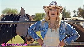 i'm river lynn, riding jay romero like a real cowgirl with my petite body