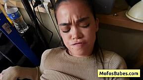 Angelina moon gets her shaved pussy pounded by logan xander