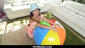 Stepbrother catches stepsis masturbating