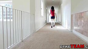 tiny teen 18+ and milf share a relaxing moment