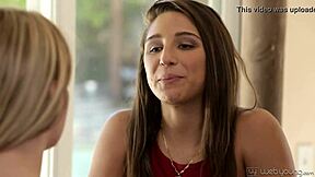 Lesbians Kenna James and Abella Danger licking and fingering hard