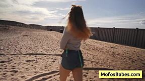 Sahara Skye sucks cock in car