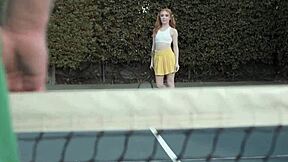 Tennis Coach Roughly Fucks Petite Redhead Madi Collins' Small Tits