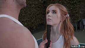 Tennis Coach Roughly Fucks Petite Redhead Madi Collins' Small Tits