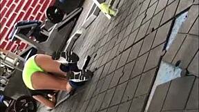 Sex with stranger after seeing her in the gym bent over doggystyle homemade amateurs