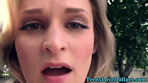 Young Teen Gets Facial In Outdoor POV