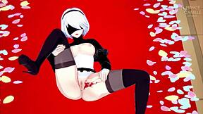 in nier automata, yorha 2b loses virginity to friend in pov missionary defloration