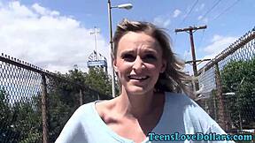 Young Teen Gets Facial In Outdoor POV