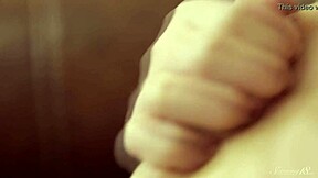 Adorable brunette masturbates to orgasm on couch