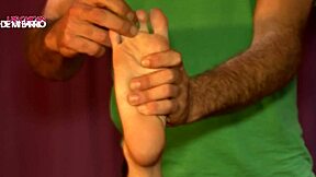 intense massage turns into feet fuck and cum