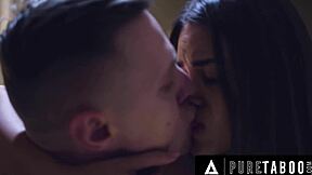 Gizelle blanco seduces spying stepbrother at party.