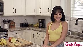 Wow! Aria Valencia in wild deepthroat and doggystyle with Swapbro, things get real crazy! S5 E10!