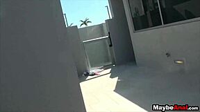 Amateur brunette evelyn lacie has first anal adventure with assfucking and orgasm