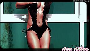 Is Asa Akira teasing with her ass or being a nasty slut?