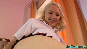 Hot Blonde Slut In Uniform Fucked Hard With Monster Cock