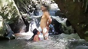 i can't see nothing better than giving my asshole in the waterfall, cum in my ass