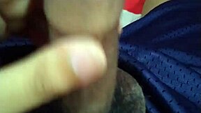 at midnight, a young amateur girl starts masturbating with her hand