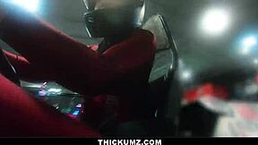 Thickum Brooklyn Gray Gags on Cock After Go Kart Race
