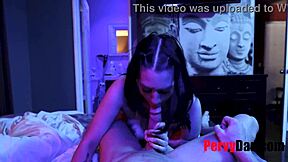 Sneaky midnight fingering and silent sucking in family taboo