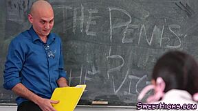 oh wow, teen and milf teacher in a threesome!