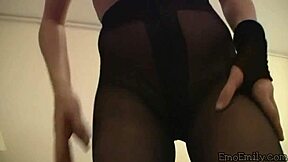 I, teen emo Emily, tease the camera with pierced nipples.