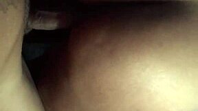 Young ebony amateur bounces on big black cock