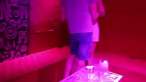 Latina blonde babe masturbates stranger in bar while cuckold husband films, kissing and showing tits in amateur teen scene