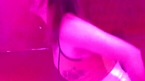 Latina blonde babe masturbates stranger in bar while cuckold husband films, kissing and showing tits in amateur teen scene