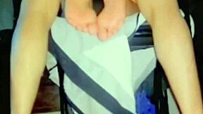 My petite latina girlfriend wants to fuck while parents sleep, almost caught uss.