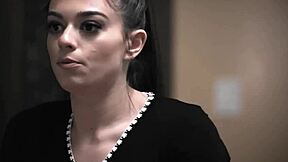 Teen Sophia Burns fucked deep in ass by big cock in classroom