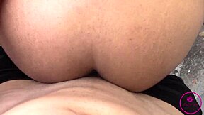 Ebony teen HIDES OUTDOOR for INTERRACIAL FUCK