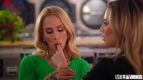 Milfy Teacher Sarah Guides Young Couple in Hot Group Fucking Session