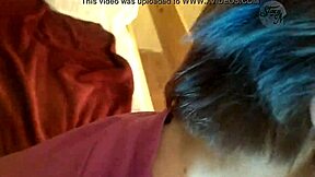 russian teen with tattoo gives deepthroat in homemade video