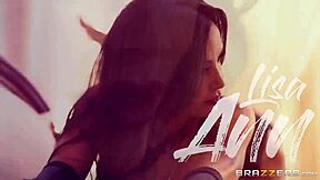 Jessica Jaymes chooses dick over paintball, busty slut gets rough fucking.