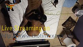 Ebony milf fingered with toothbrush vibrator in texas