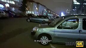 Skinny babe in debt4k has dirty sex with agent