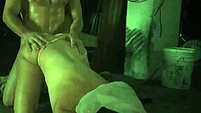 Blonde teen feels intense passion in group threesome with arab delivery guy.