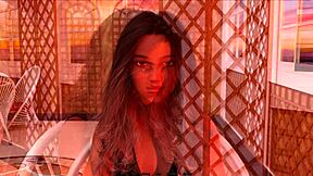 Radiant waitress cheats with monster cock in bathroom stalls