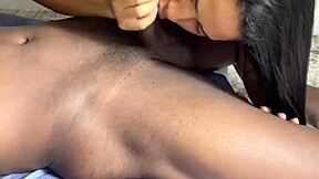 i give bbc a sloppy blowjob on webcam, cumshot all over my tits.