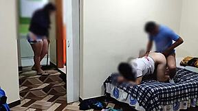 Cheating wife cleans while I bang neighbor in secret