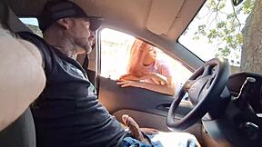 risky masturbation for the hot girl watching from the bus stop