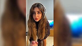 blonde petite teen's tight pussy grips cock while listening to music.